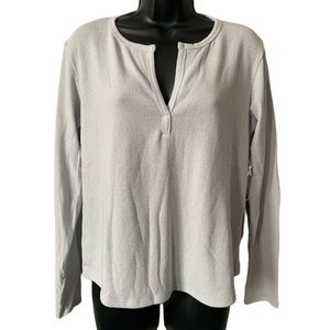NWT Six Fifty Popover Shirt Size Small Silver Grey